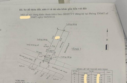 Bán nhà mặt tiền Thạnh Lộc 44 Quận 12, 110m2, 2T, giá giảm còn 5.x tỷ